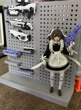 洞洞板家具模型1:12展示架兼容寿屋女神装置机娘figma兵人配件