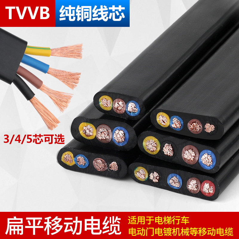 行车伸缩门柔软扁平电缆