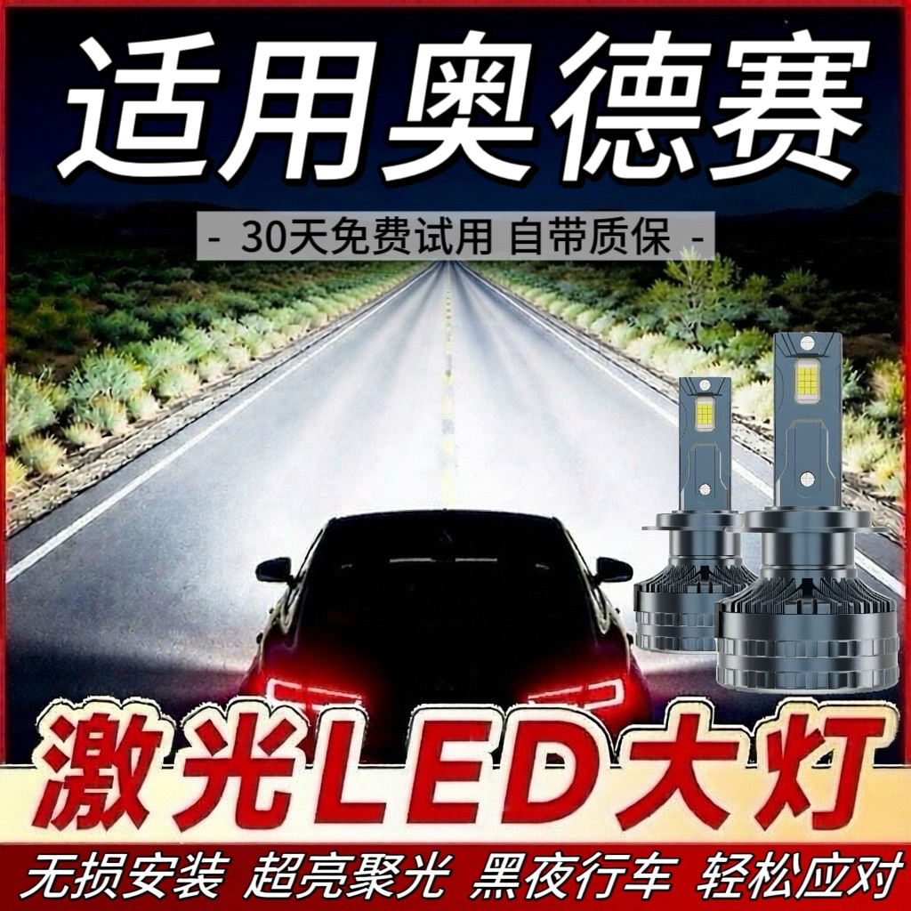 适用04-21款本田奥德赛led前大灯强激光远光近光灯改超亮聚光灯泡