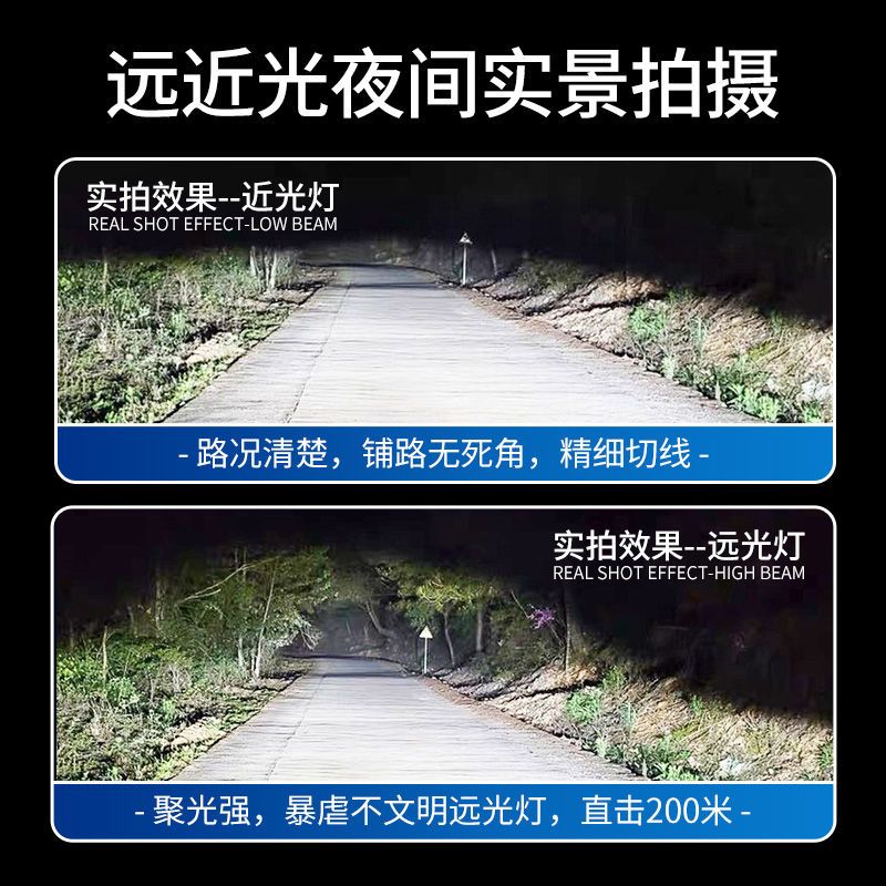 汽车LED大灯H1改装h7车灯h11灯泡9012强光9005超亮h4远近一体升级