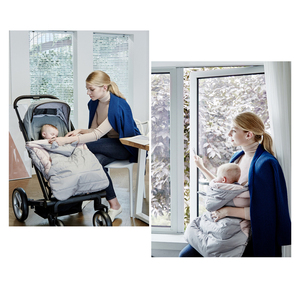 [韩国直送]包邮婴儿背带保暖罩腰凳推车秋冬防风披风盖宝宝前抱式