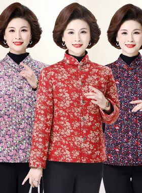 中老年女棉袄加厚加大码