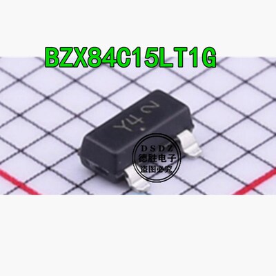 BZX84C15LT1G BZX84C15 SOT23 丝印Y4 15V稳压管 贴片二极管100个