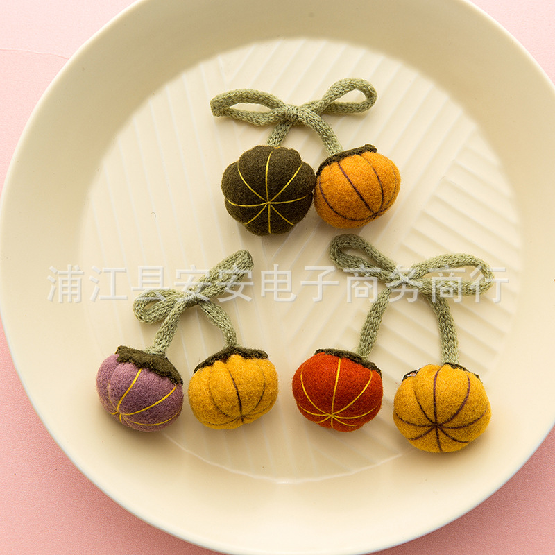 儿童手工布艺南瓜樱桃蝴蝶结DIY发饰配件 手机壳包包鞋袜服装辅料