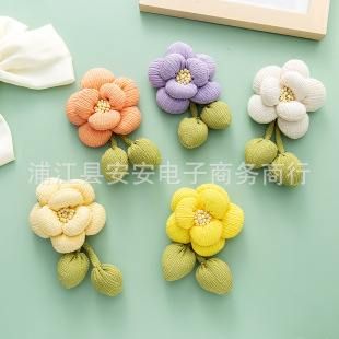 布艺花朵胸针配件立体玫瑰花DIY饰品包包挂件手机壳鞋 新款 帽配饰