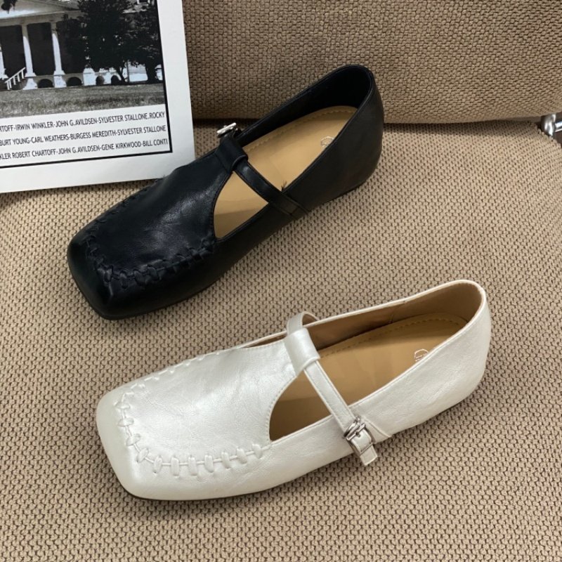 2026春季爆款法式复古风方头玛丽珍鞋女一字扣平底百搭通勤单鞋女,女鞋,玛丽珍鞋,淘宝优惠券,粉丝福利购,淘宝优惠卷