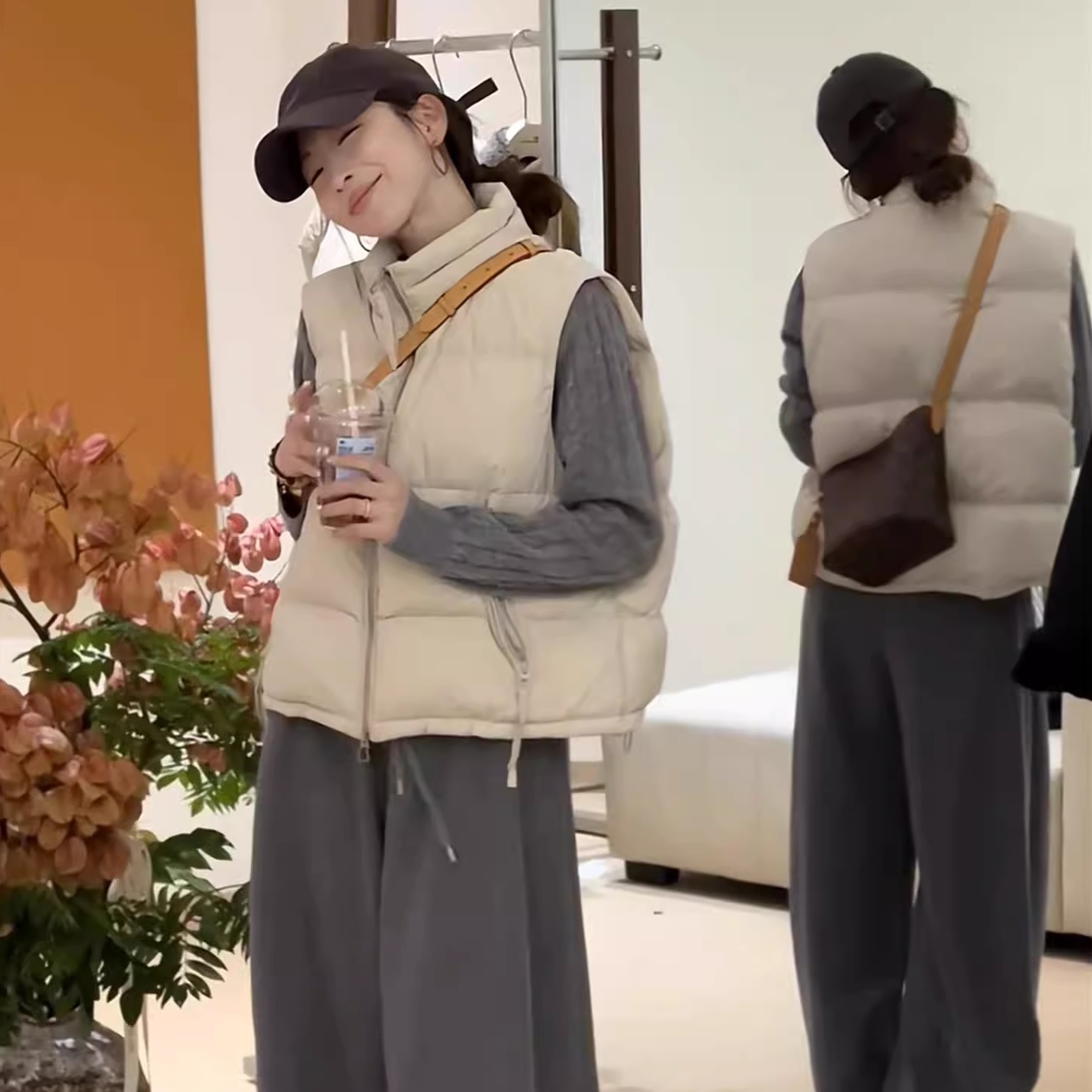 专柜大牌撤回尾单捡漏外贸高端羽绒马甲短款超好看小个子坎肩马夹