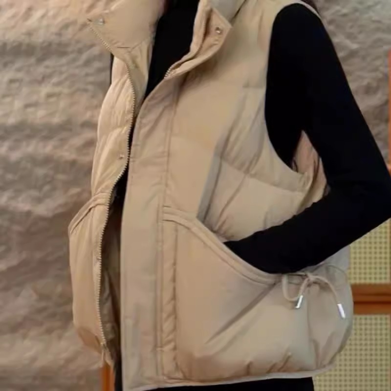 专柜大牌撤回尾单捡漏外贸高端超好看羽绒马甲女短款马夹背心坎肩