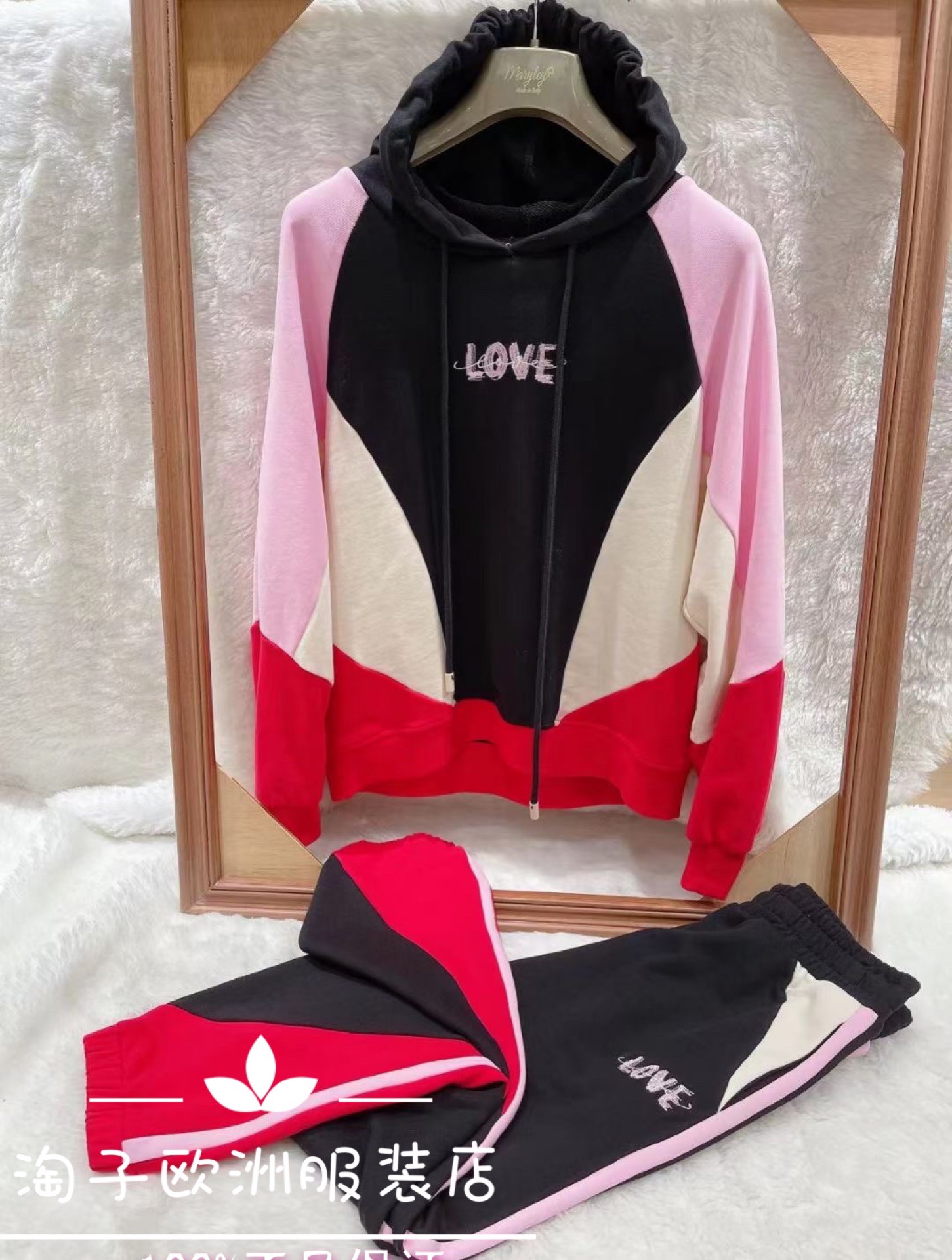 特价意大利品牌dalla a正品套头卫衣上衣～松紧休闲裤秋冬女现货