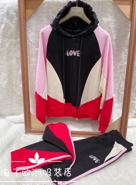 特价意大利品牌dalla a正品套头卫衣上衣～松紧休闲裤秋冬女现货