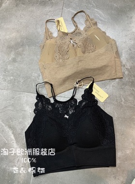 意大利品牌senza正品含胸垫蕾丝花边吊带背心内搭上衣2025秋冬女