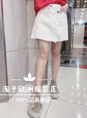 特价意大利品牌dalla a正品时尚系扣简约牛仔裙裤百春夏女现货