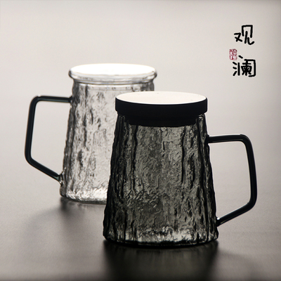 办公室玻璃喝水杯茶水分离泡茶杯