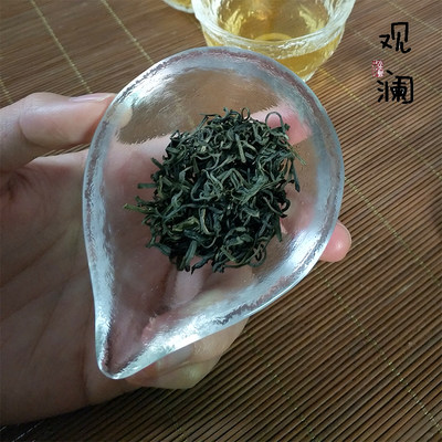 观澜日式手工玻璃茶荷 茶则茶铲 茶勺 赏茶小公杯 蘸料碟茶具配件