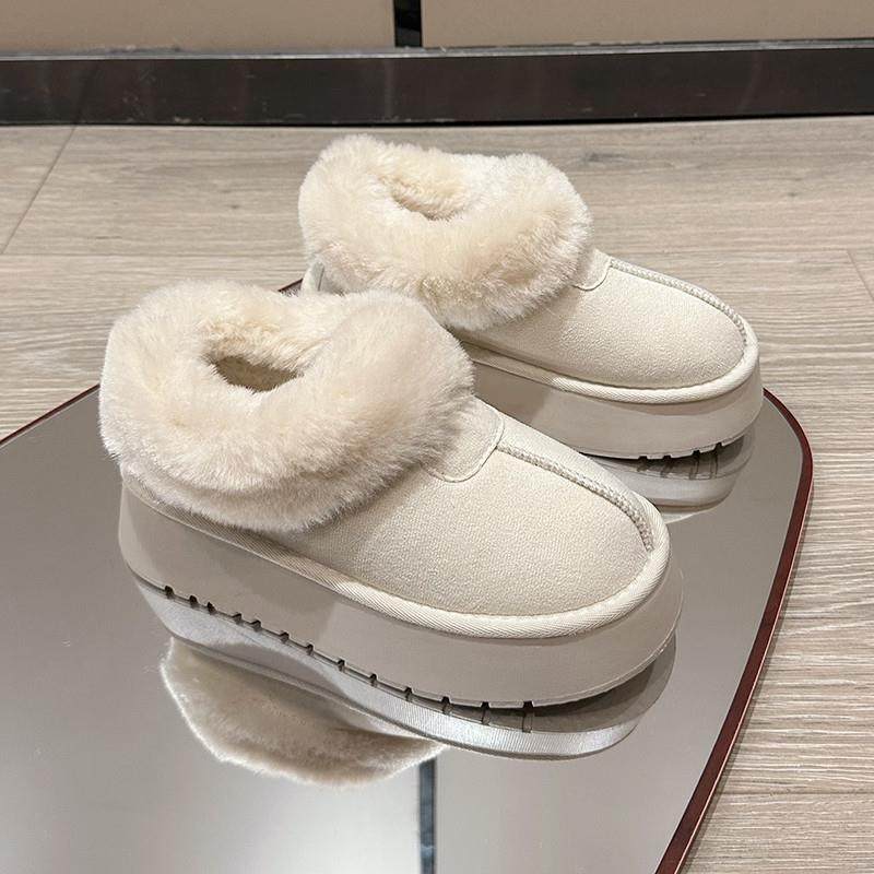 韩版白色雪地靴女款2024新款厚底东北大棉鞋加绒加厚防滑保暖棉靴,女鞋,时尚雪地靴,淘宝优惠券,粉丝福利购,淘宝优惠卷