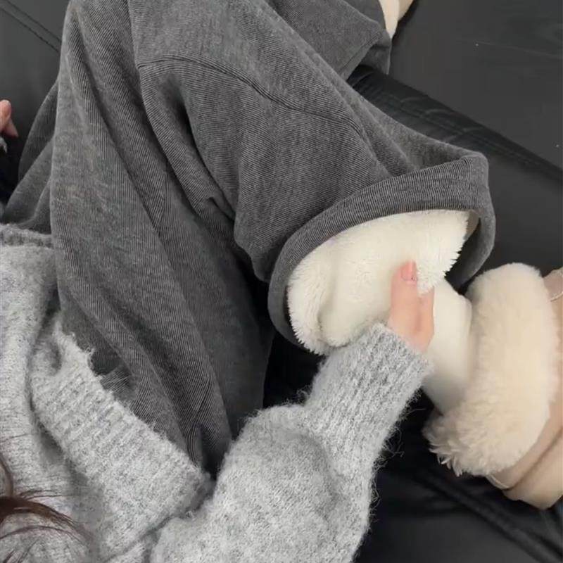 超厚羊羔绒糯米裤女秋冬季宽松棉裤休闲运动小个子阔腿加绒卫裤子,女装/女士精品,休闲裤,淘宝优惠券,粉丝福利购,淘宝优惠卷