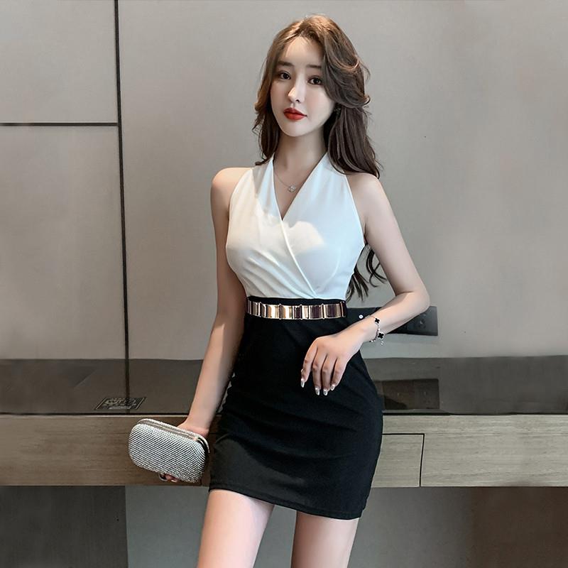 夜总店性感连衣裙修身包臀裙显瘦女夏款2025年新款桑拿技师工作服