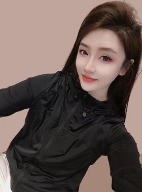 黑色冰丝防晒衣女款夏季2026新款薄款透气防紫外线户外防晒服外套