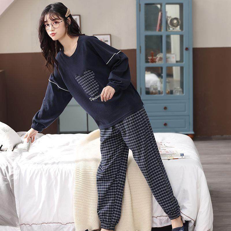 100%纯棉睡衣女春秋款长袖休闲宽松甜美可外穿全棉高档家居服套装,女士内衣/男士内衣/家居服,睡衣/家居服套装,淘宝优惠券,粉丝福利购,淘宝优惠卷