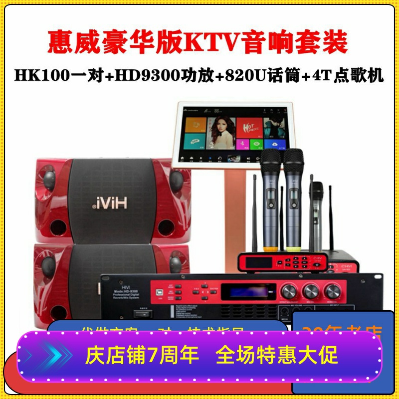 Hivi/惠威HK100卡拉OK音响KTV家用会议10寸高保真音箱舞台套装