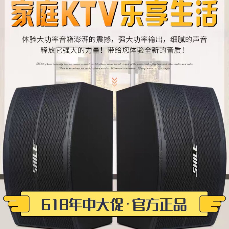 狮乐KTV-03家庭三分频KTV音响专业10寸家用包房卡拉OK卡包音箱
