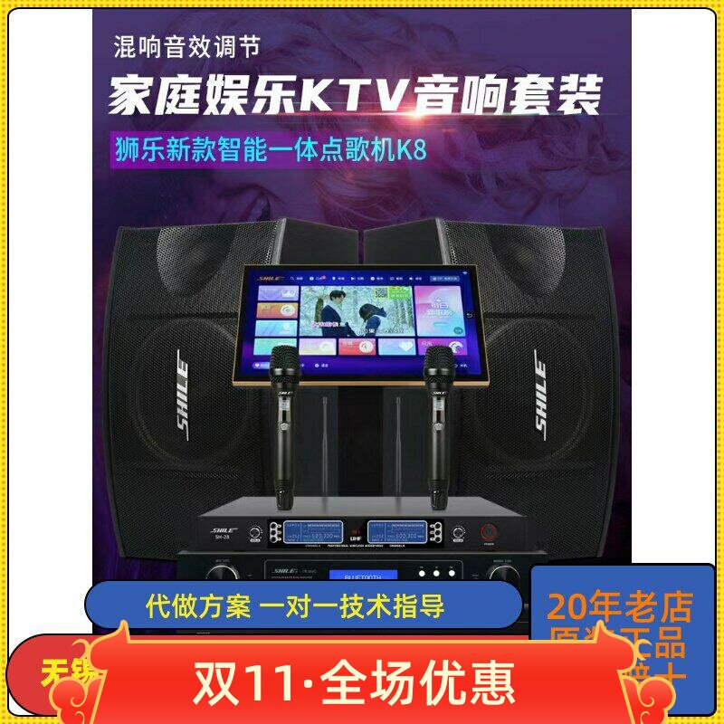 狮乐会议室音响功放套装组合KTV家庭卡拉OK培训课室舞蹈室壁挂音