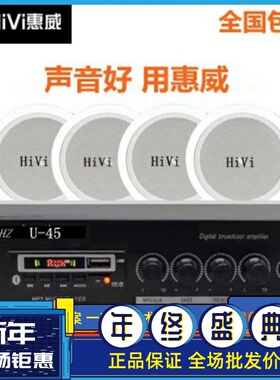 Hivi/ TD201吸顶定压喇叭蓝牙功放套装店铺蓝牙背景音乐系统