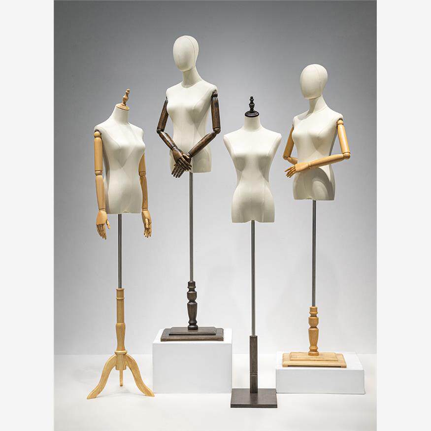 服装店模特道具人台女装橱窗半全身假人体模型婚纱人偶衣服展示架