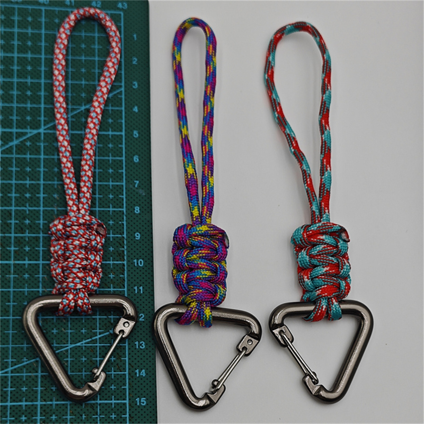 伞绳编织短款指环钥匙扣挂件创意个性汽车链锁匙圈edc防丢快拆环