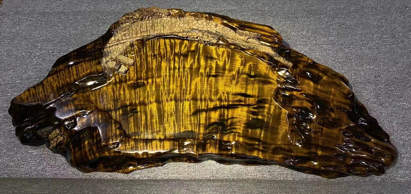 金丝楠乌木办公室茶台客厅阴沉木根雕茶盘传统手工雕刻风水茶具