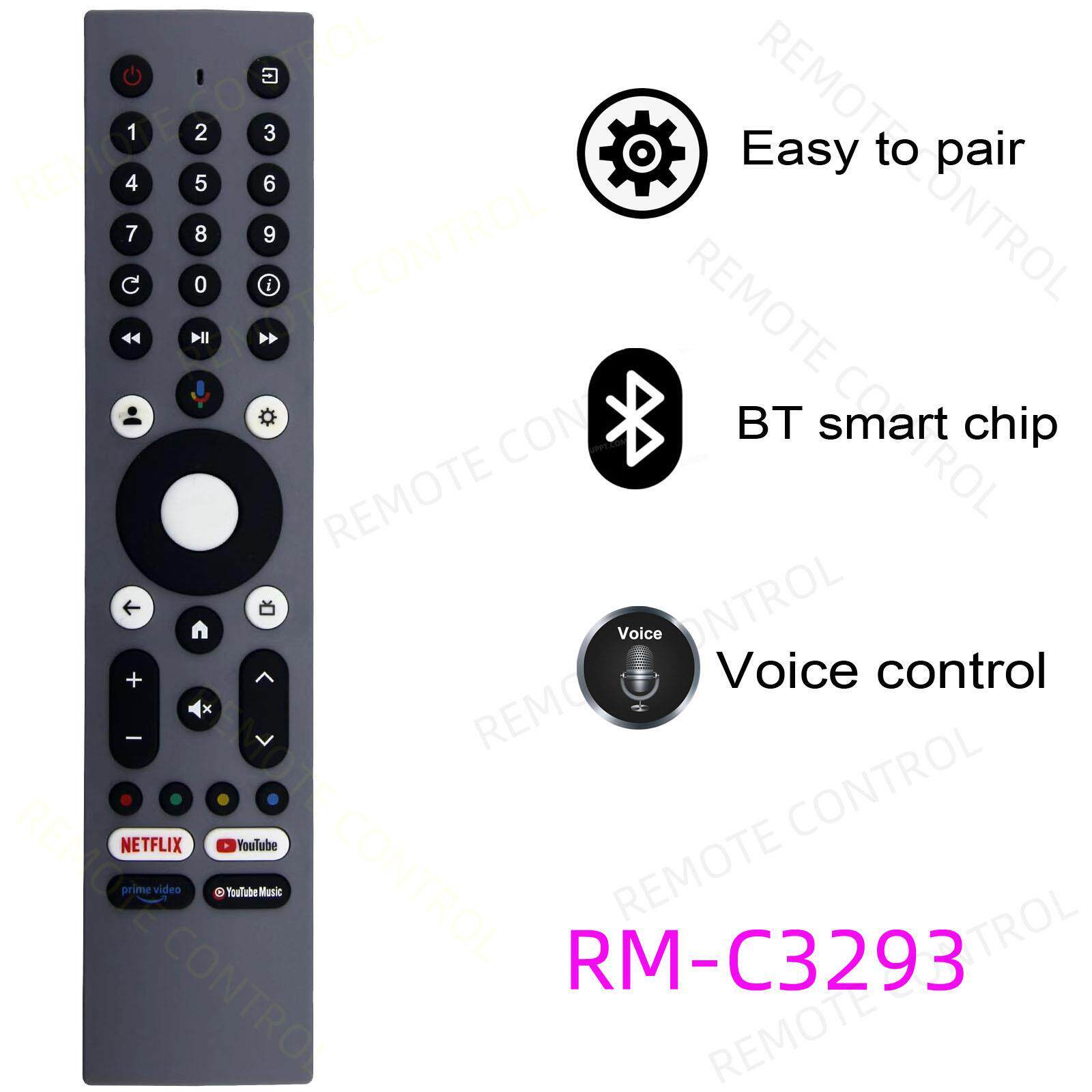 适用于JVC液晶电视机蓝牙语音遥控器 RM-C3295 RM-C3293