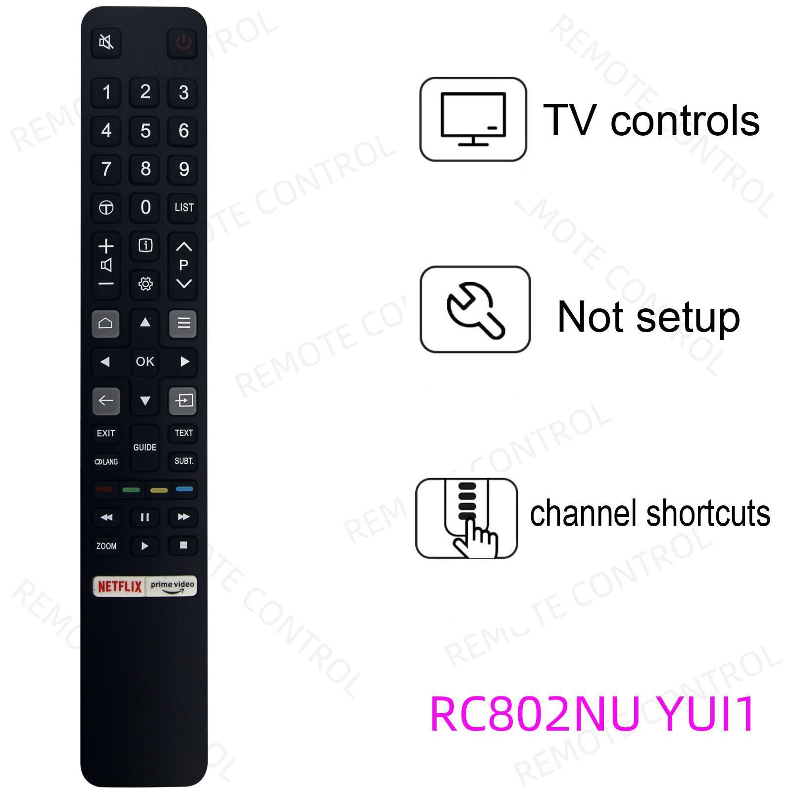 适用于TCL电视机遥控器 RC802NU YA11 YAI1 YUI1 YU11