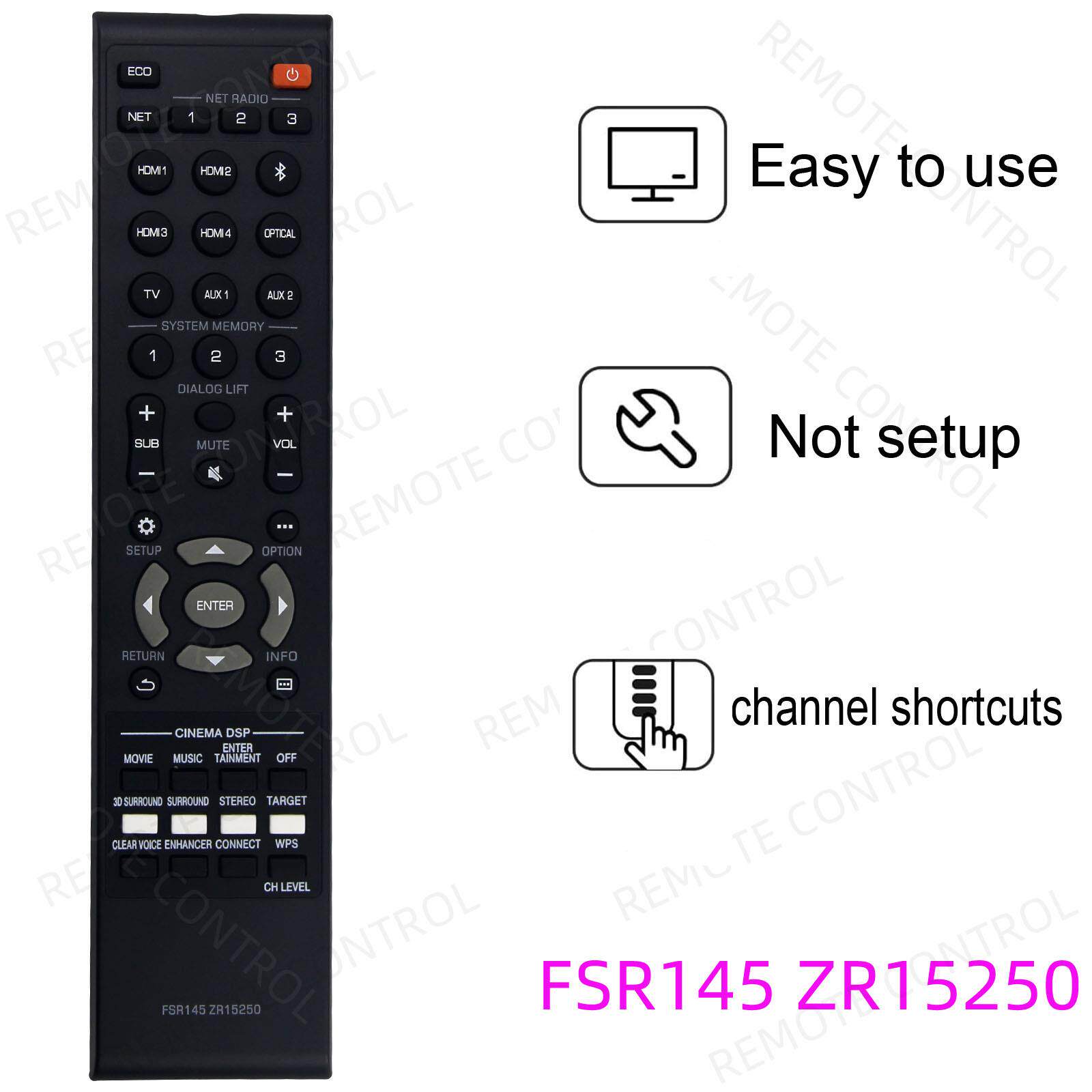 适用于雅马哈功放播放器遥控器 FSR145 ZR15250