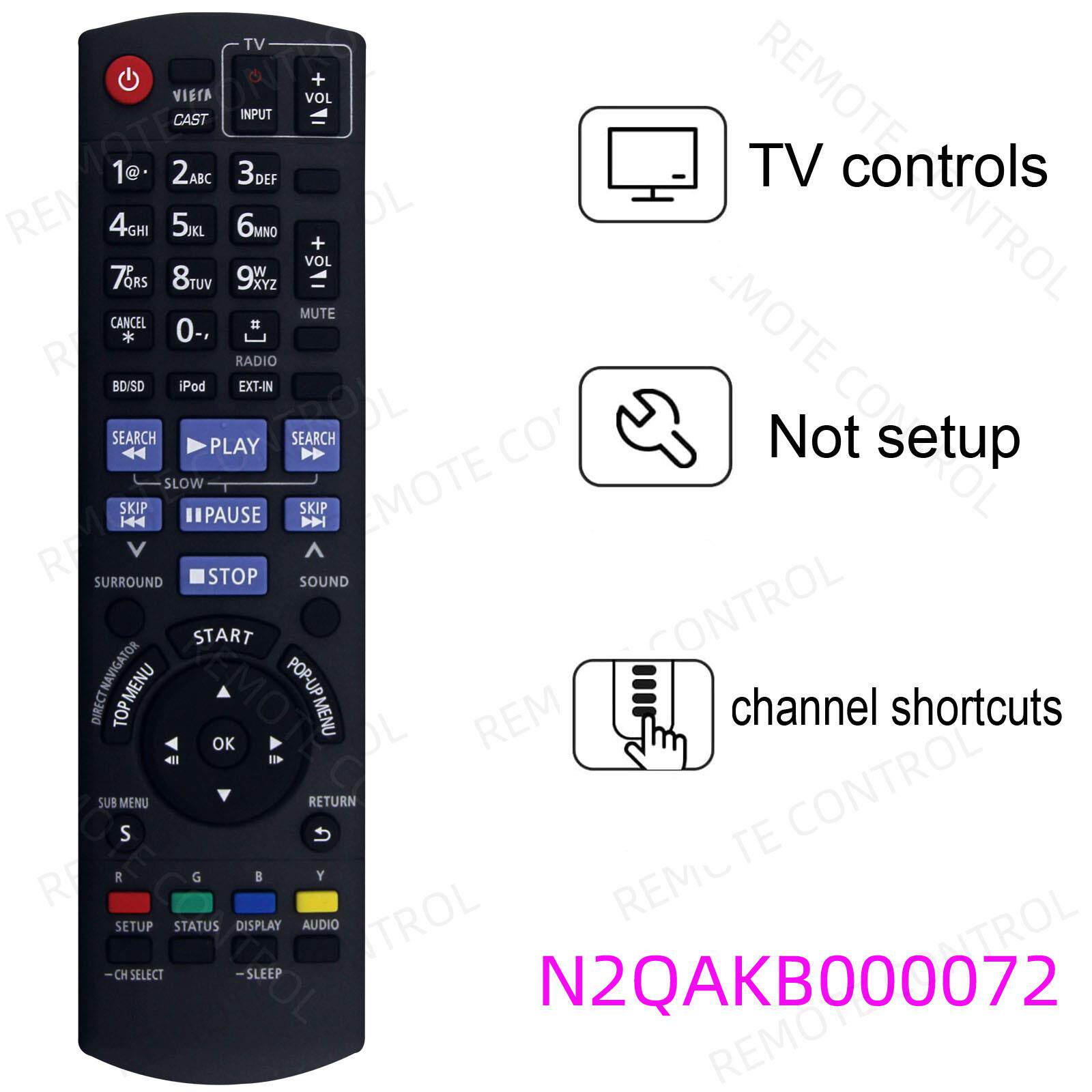 适用于松下音响播放器音箱遥控器 N2QAKB000072