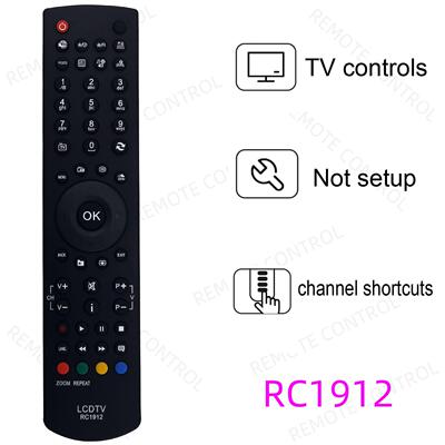 适用于 VESTEL Celcus 东芝电视机遥控器RC1910 RC1912 CT-8023