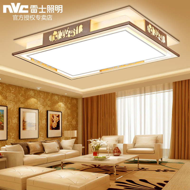 雷士照明led吸顶灯长方形客厅灯简约大气新中式古典灯具nxxk1785