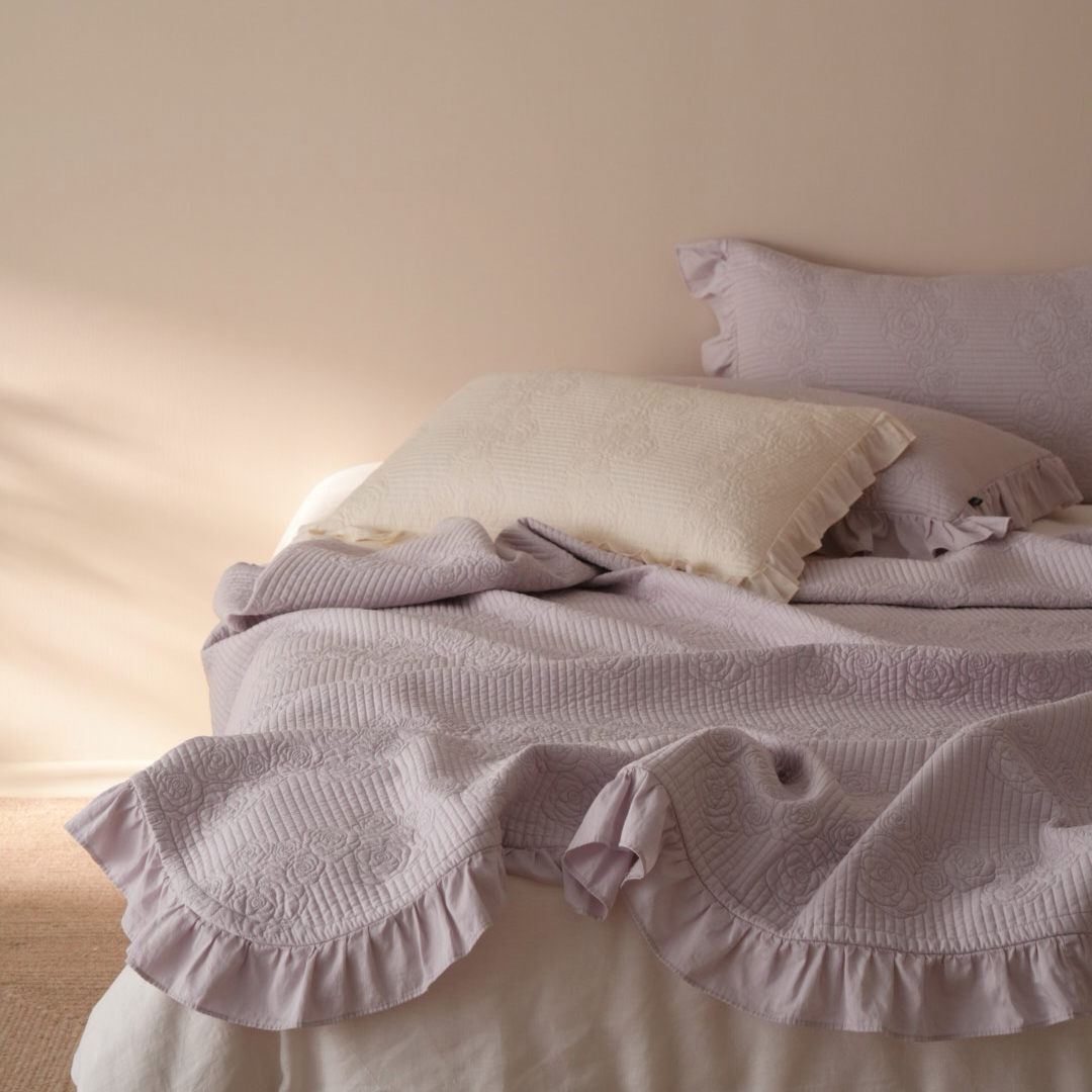 法式60支双面纯棉床盖三件套