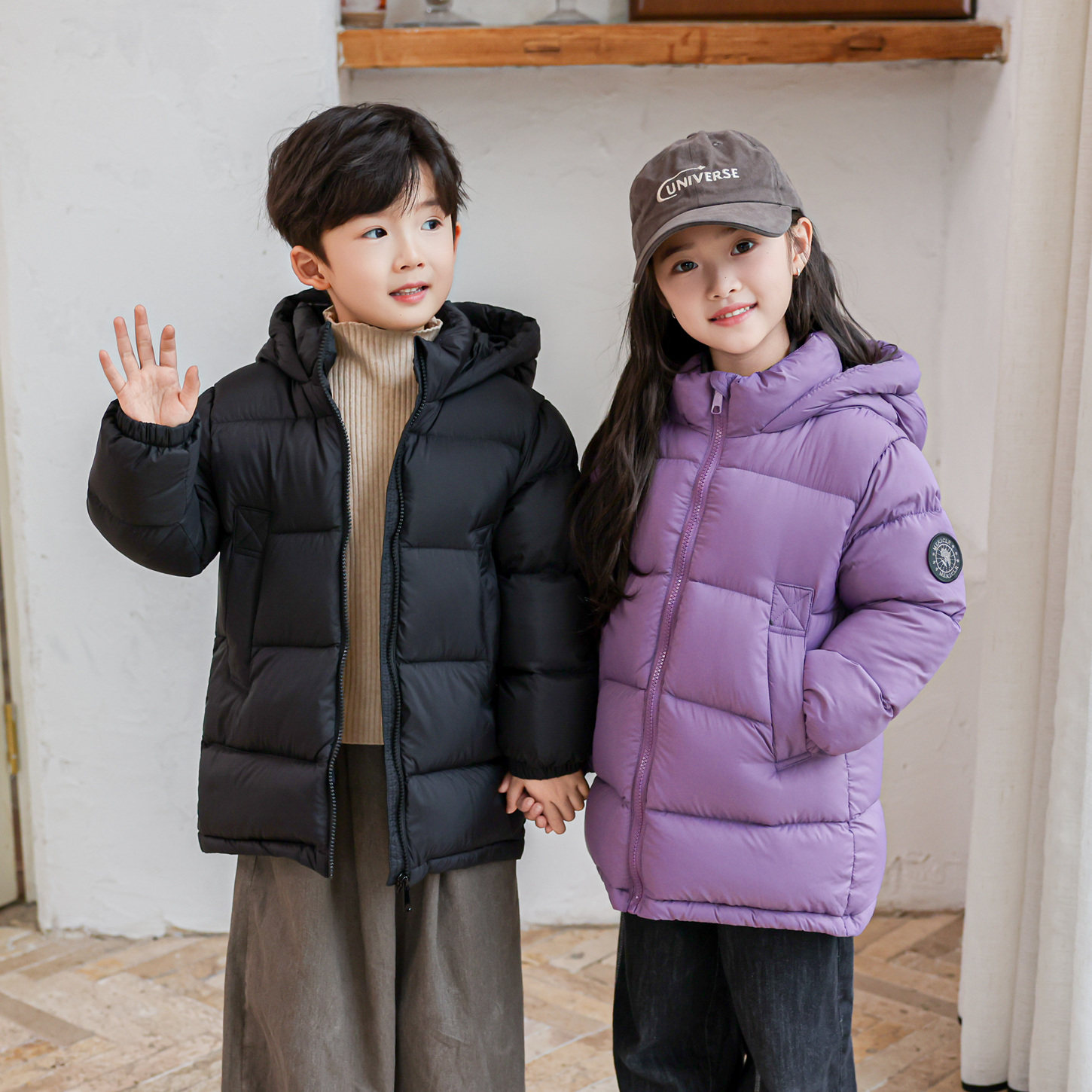 冬季女童羽绒服中长款儿童男童加厚保暖白鸭绒2025中大童洋气童装