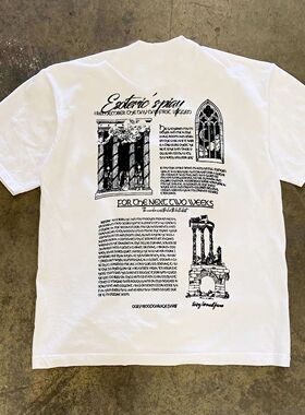 ZELIA 短袖T恤男国潮印花圆领重磅230Gins美式潮流夏季新款休闲半