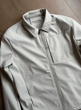 ZELIA 美式正肩行政夹克年轻人男款秋季三防公路车骑行服修身白色