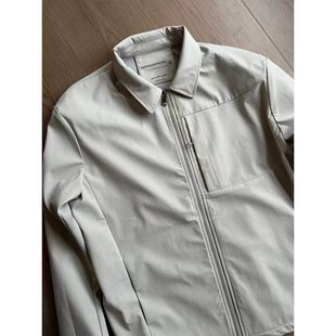 ZELIA 美式正肩行政夹克年轻人男款秋季三防公路车骑行服修身白色