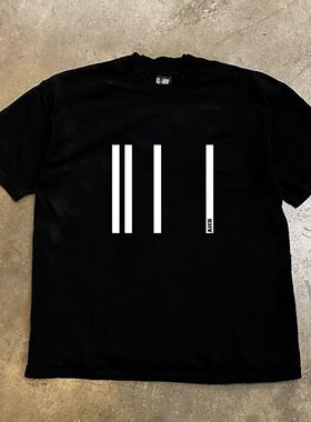 ZELIA 230g重磅不透夏美式短袖T恤轻奢简约休闲黑色圆领半袖男潮