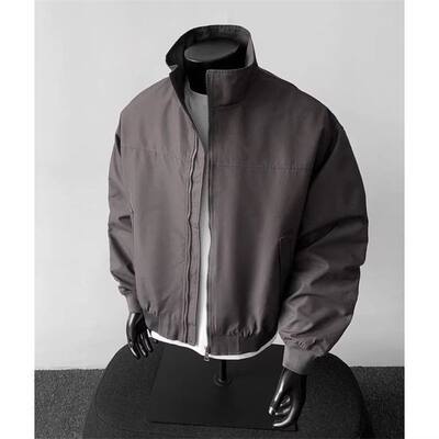 ZELIA美式立领夹克外套男秋季痞帅高级感飞行服宽松大码百搭帅气