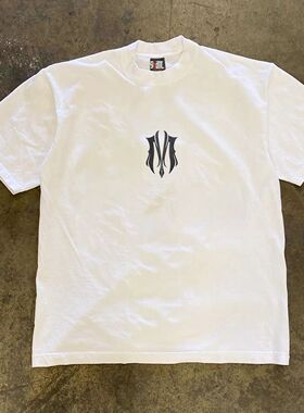 ZELIA 男士230克重磅t恤夏季短袖男230G美式复古水洗挺括小白色潮