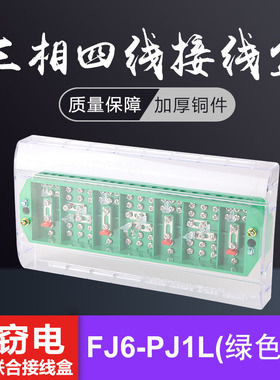 纯铜FJ6/PJ1绿色型防窃电三相四线电能计量箱联合接线盒分线DFY1B