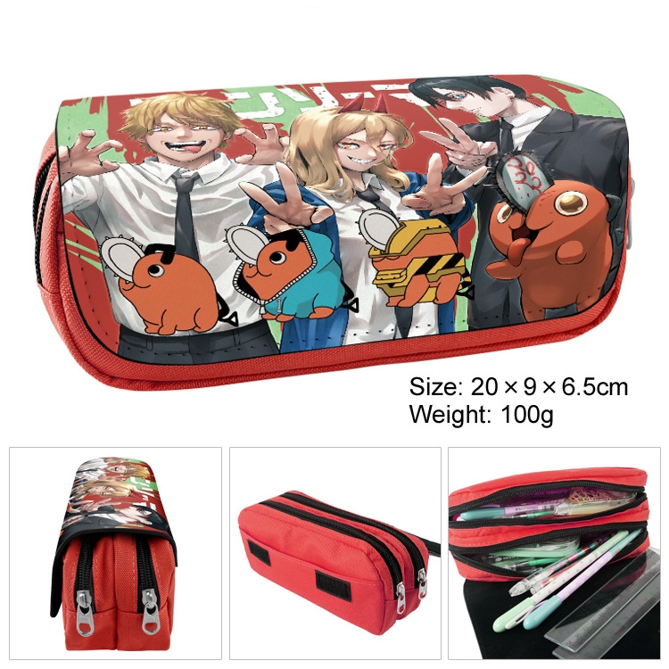 日漫链锯人笔袋中学生双层大容量