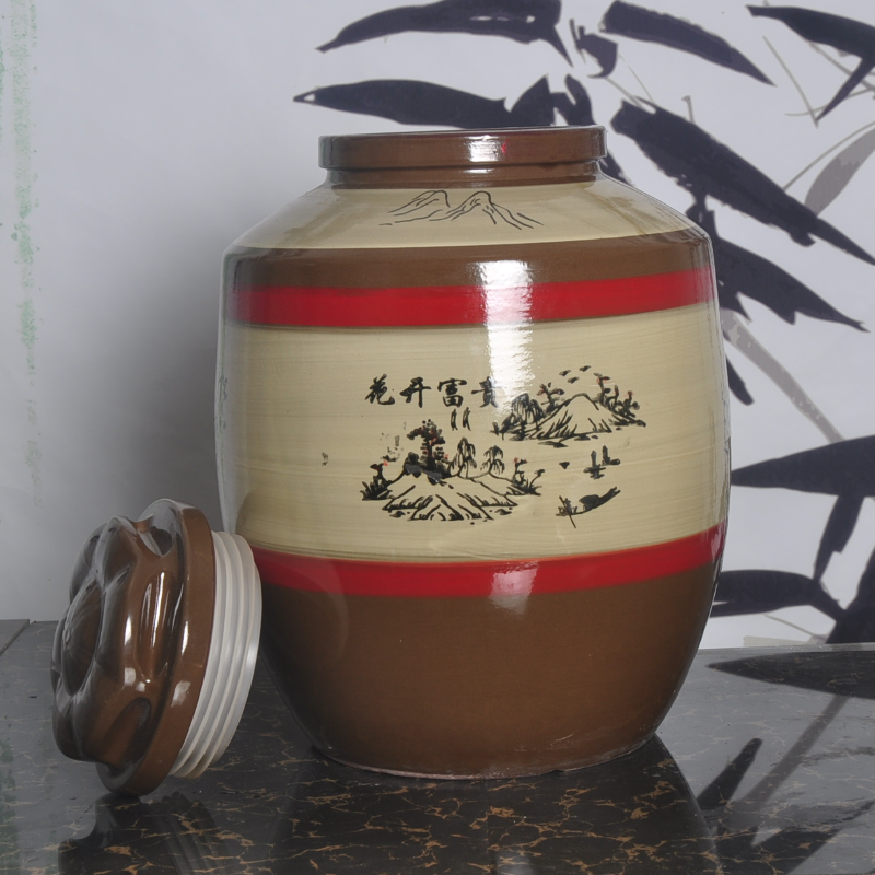 红釉土陶酒瓶20/30/50斤景观