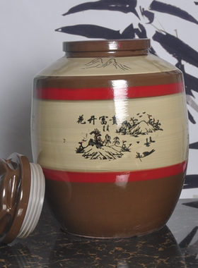 红釉土陶酒瓶20/30/50斤景观