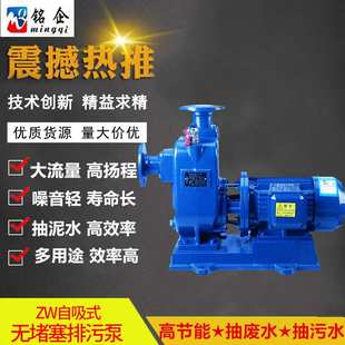 ZW直联式 管道排污50ZW10 自吸污水泵 2.2KW 污水化粪池自吸泵