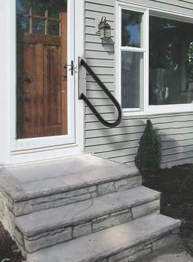 U形楼梯扶手黑色铁壁挂式台阶扶手洗手间门廊车库楼梯安全扶手杆